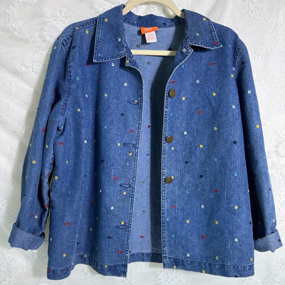 Fun Vintage Polka Dot Painter's Jacket